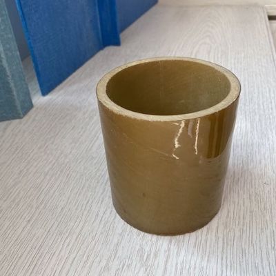 Industrial Brown Fiber FRP Round Tube Glossy Treatment 16mm To 37mm